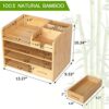 4-Layer Bamboo Desk Organizer with Drawer: Your Office's Space-Saving Solution