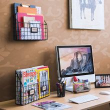 Wide Magazine Rack Metal Wire