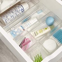 Clear Plastic Vanity and Desk Drawer Organizers