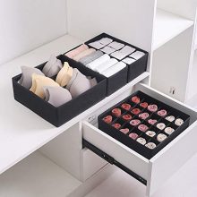 Qozary 4 Pack Foldable Drawer Organizers