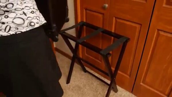 Lipper International Right Height Folding Luggage Rack