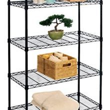 5-Tier Black Epoxy Steel Wire Shelving