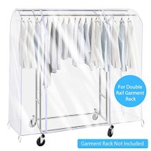 SIWUTIAO Garment Rack Cover,6Ft Transparent PEVA