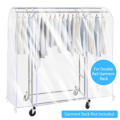 SIWUTIAO Garment Rack Cover,6Ft Transparent PEVA