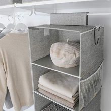 5-Shelf Jumbo Hanging Storage Closet Hanging Organizer for Closet Rod