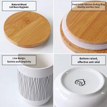 Ceramic Food Storage Canister with Airtight Wooden Lid