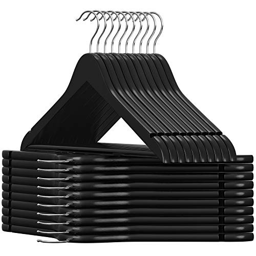 Wooden Coat Hangers Suit Hangers with Pants Bar