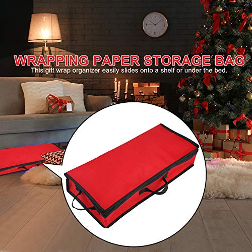 PinnacleT1 Holiday Hanging Gift Wrapping Paper Storage Bag