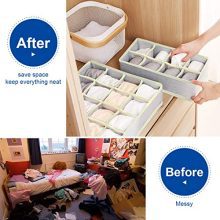 LadyRosian 12 Pack Foldable Drawer Organizers, Storage Boxes