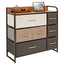 mDesign Wide Dresser Storage Chest, Sturdy Steel Frame