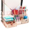 OFFICE ALMIGHTY Rose Gold Desk Organizer for Women
