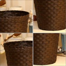 Wastebasket Rattan Woven Storage Baskets Books