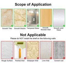 SMARTAKE 2-Pack Shower Caddy, Adhesive Bathroom Shelf Wall Mounted