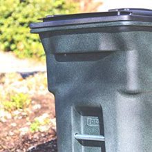 2-Wheeled Trash Can with Attached Lid