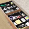 CAXXA 3 Slot Drawer Organizer with Two Adjustable Dividers