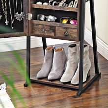 Industrial Jewelry Cabinet Armoire 6 LEDs Mirrored