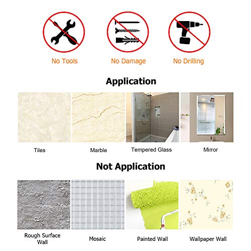 No Drilling Traceless Adhesive Bathroom Storage Organizer