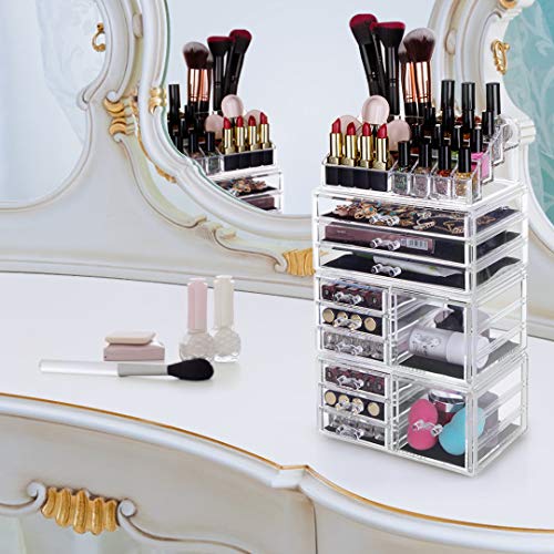 HBlife Acrylic Jewelry and Cosmetic Storage Drawers