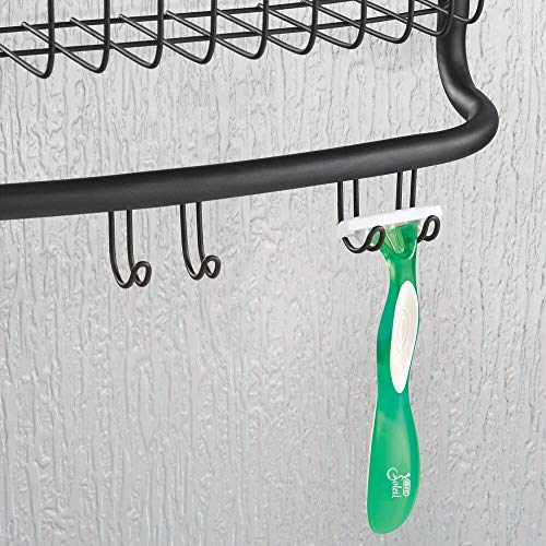 mDesign Modern Metal Bathroom Tub and Shower Caddy