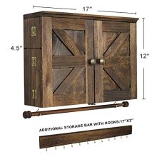 GLANT Rustic Wall Mounted Jewelry Organizer
