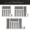 Expandable Cutlery Drawer Trays for Silverware, Serving Utensils