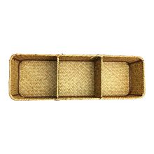 LA Rectangular Woven Seagrass Storage Basket and Home Organizer Bins