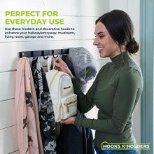 Hooks N Holders Matte Black 12 Wall Hooks Heavy Duty Wall Hanger