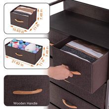 DHMAKER Tall Dresser Storage Chest, 4-Tier 5-Drawer