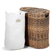 Seville Classics Handwoven Oval Double Lidded