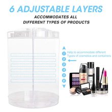 360 Degree Spinning Makeup Organizer, sanipoe Adjustable Makeup Carousel