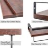 TOLEAD 2 Sets Floating Shelves Wall Mounted Wooden