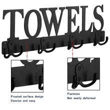 Towel Rack 8 Hooks Towel Holder & Organizer Wall Mount