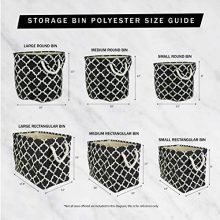 DII Gold Print Collapsible Polyester Storage Bin