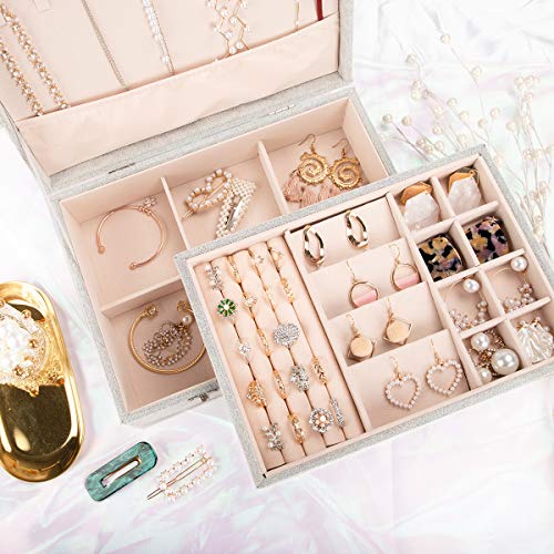 ✨ Elegant Velvet Jewelry Box with Dual-Layer Design and Lock for Ultimate Jewelry Protection