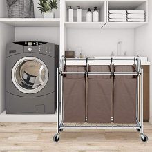 Heavy Duty Rolling Laundry Cart for Clothes