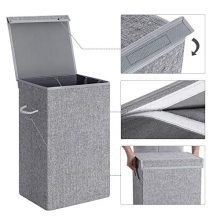 Laundry Basket with Liner Bag Linenette Fabric