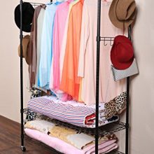 Shelving Unit Garment Rack with Hanger Bar