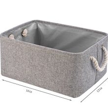 Collapsible Storage Basket Bins, Decorative Foldable Rectangular Linen