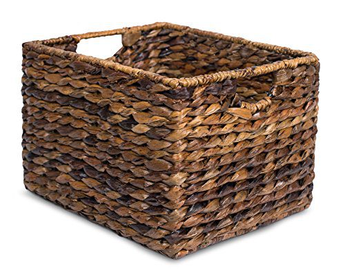 BIRDROCK HOME Woven Storage Shelf Organizer Baskets with Handles