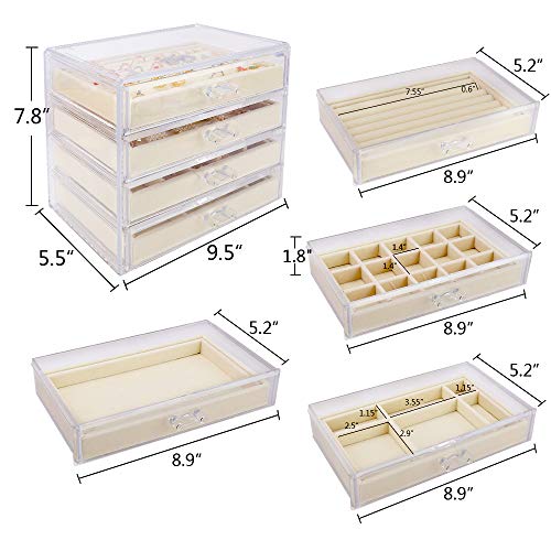 Jewelry Organizer for Earring Necklace Ring & Bracelet