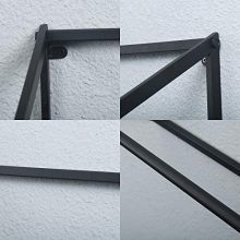 MBQQ Modern Black Metal Clothing Racks Wall Mounted