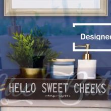 Nice Butt Bathroom Decor Box, 2 Sides with Funny Sayings