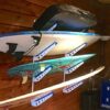 Metal Surfboard Storage Rack, 4 Surf Adjustable Home Wall Mount