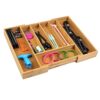 Organizer Tray Bamboo Expandable Cutlery