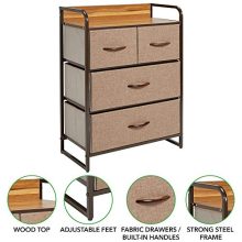 mDesign Dresser Storage Chest - Sturdy Metal Frame