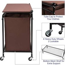 3-Bag Heavy-Duty Rolling Laundry Cart with Ironing Board - Organize and Simplify Your Laundry Routine with Style