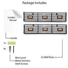Wall Mount Wire Basket Storage Magazine Holder