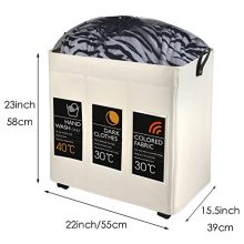 Organize Laundry Effortlessly - 3-Bag Laundry Sorter Cart with Wheels & Card Pockets