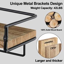 Wall Mounted Set of 2, Rustic Wood Wall Storage Shelves