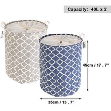 2PCS Drawstring Laundry Basket - Stylish, Waterproof, and Collapsible Laundry Hampers for Efficient Sorting! 🧺🌟